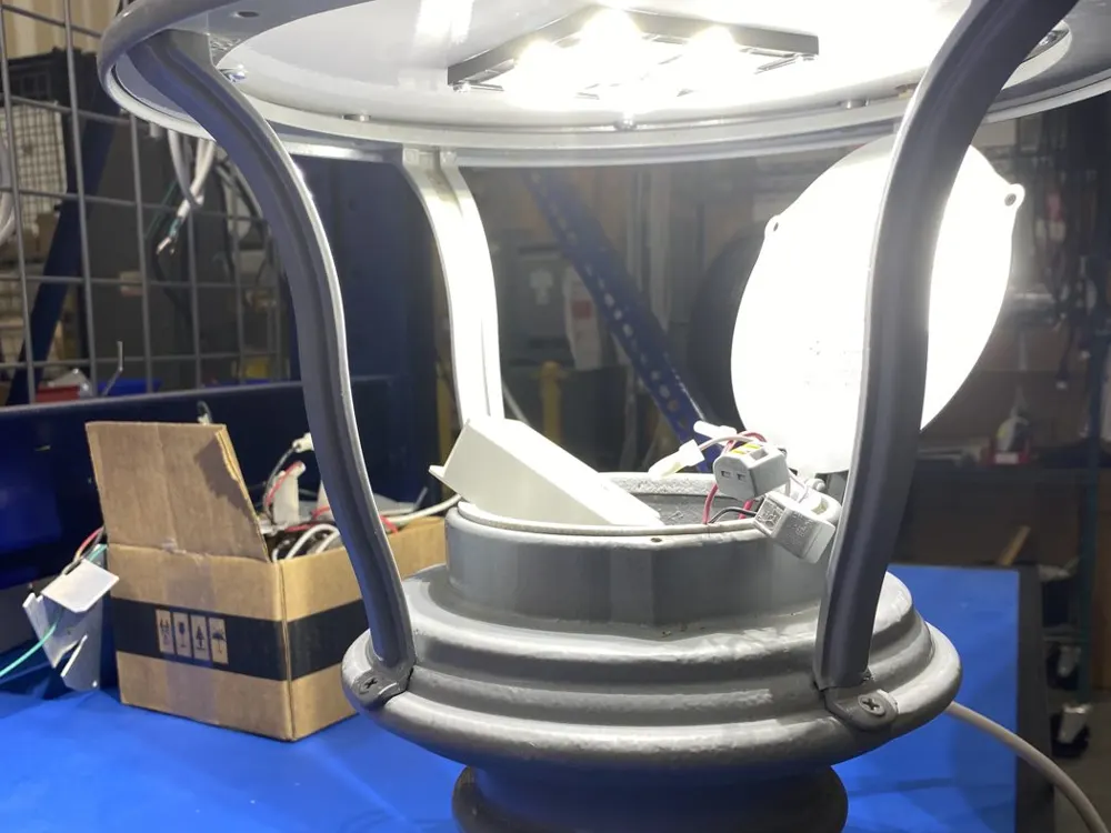 Decorative post top custom LED retrofit kit