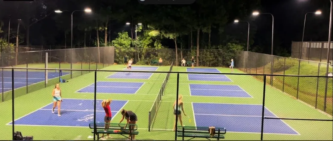 Lighted tennis courts